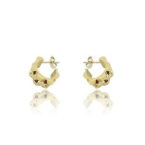 🔴 SOLD KIKICHIC Watch Hoop Earrings (15 mm): 14k Gold Plated